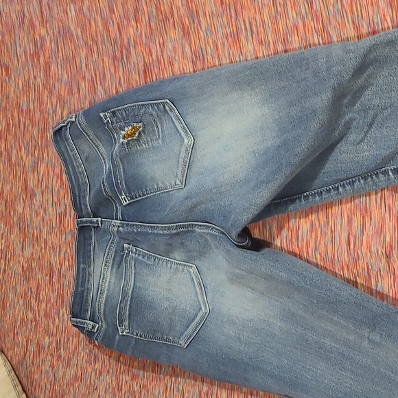 Black Daisy Billie Jegging with Gold Patch Detailing, size 9/29 - Picture 4 of 9